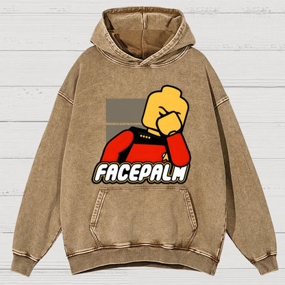 Facepalm Vintage Distressed Hoodie