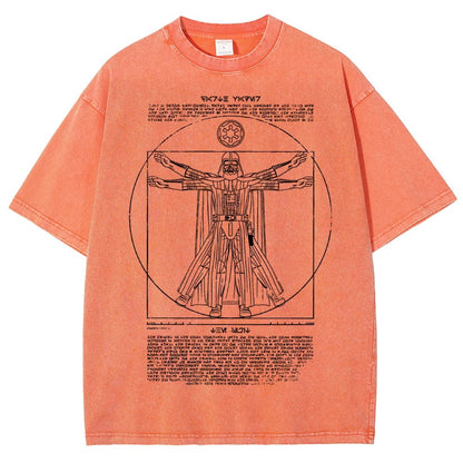 Vitruvian Darkside Vintage Distressed T-shirt
