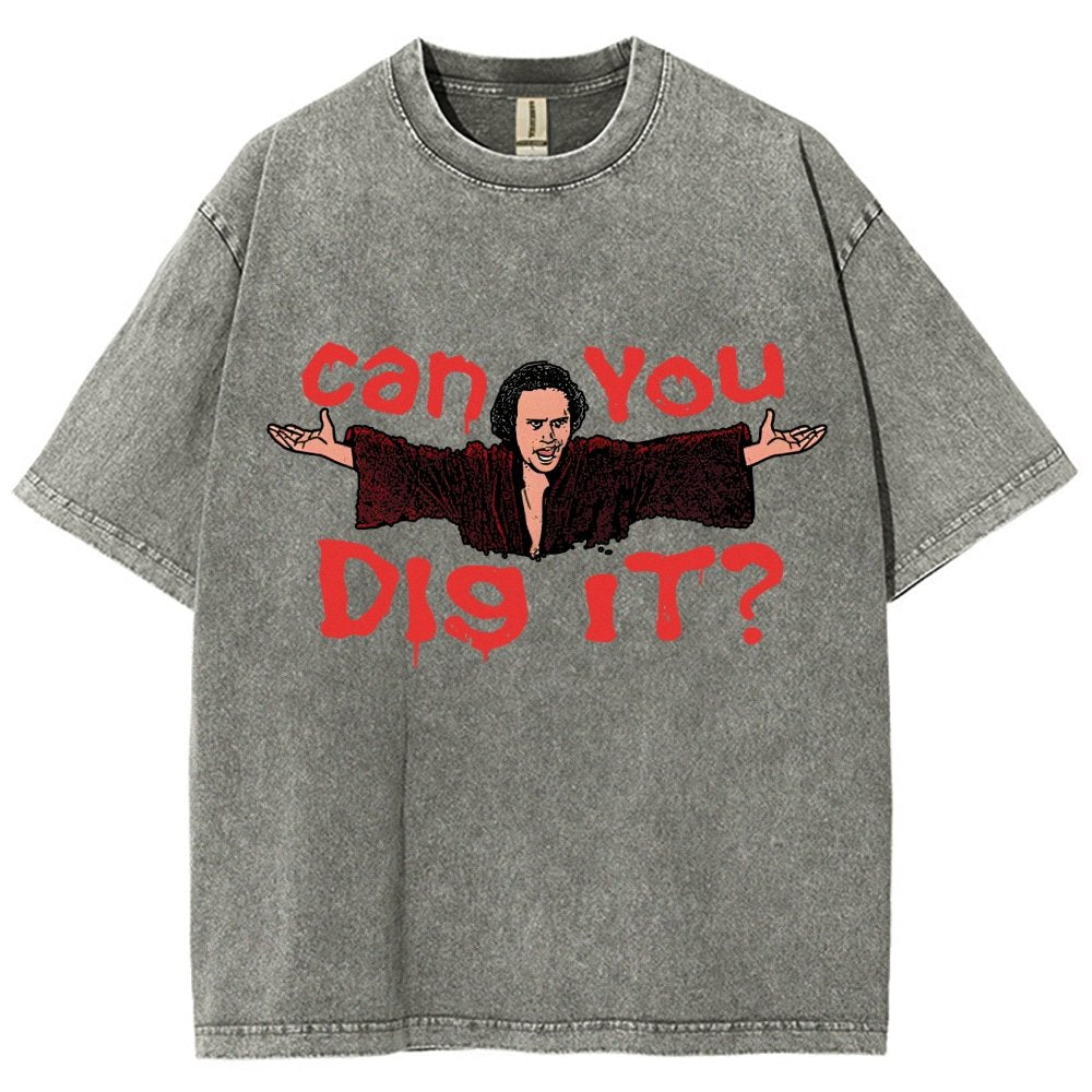 Can You Dig It？Vintage Distressed T-shirt