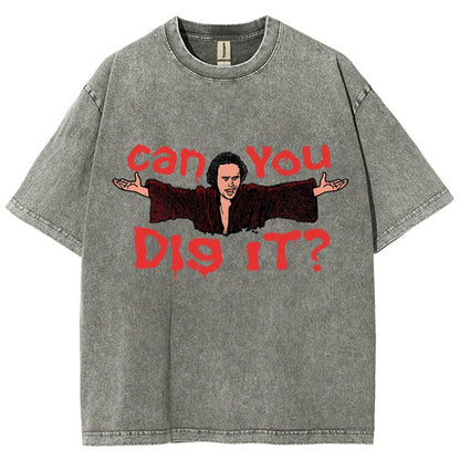 Can You Dig It？Vintage Distressed T-shirt