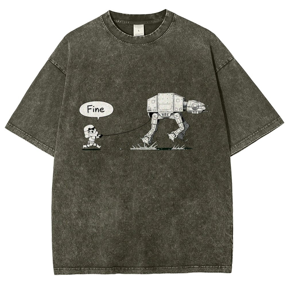 Empire Robot Dog - Space Battles Vintage Distressed T-shirt