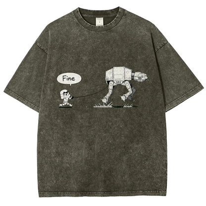 Empire Robot Dog - Space Battles Vintage Distressed T-shirt