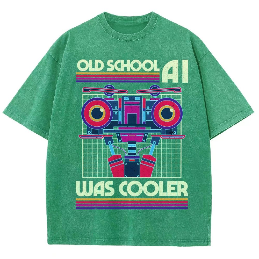 Old School AI Was Cooler Vintage Distressed T-shirt