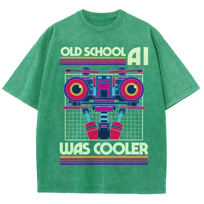 Old School AI Was Cooler Vintage Distressed T-shirt