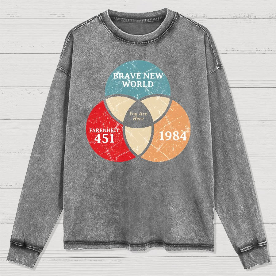 You Are Here Washed Long Sleeve Tee