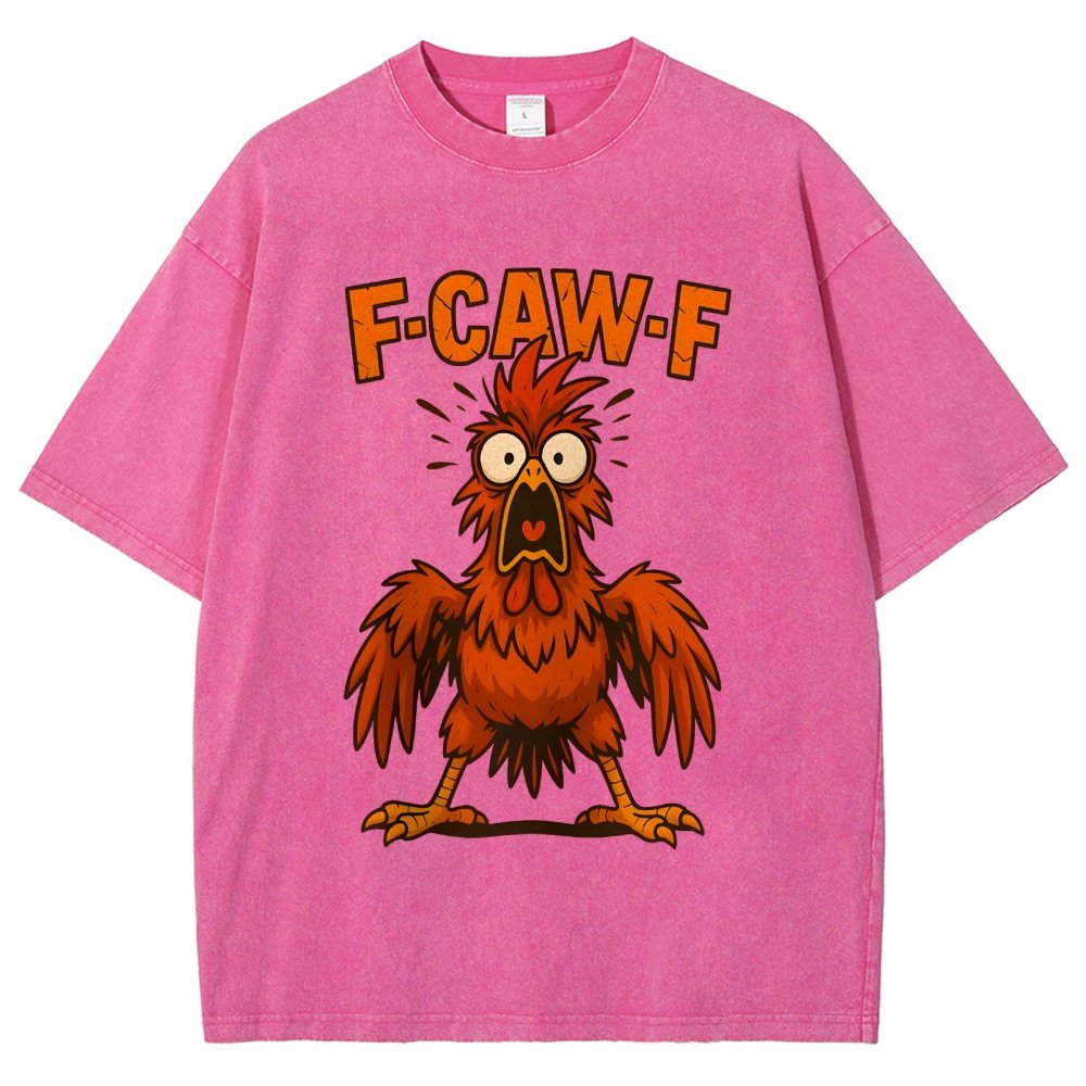 F-CAW-F  Angry Chicken Vintage Distressed T-shirt