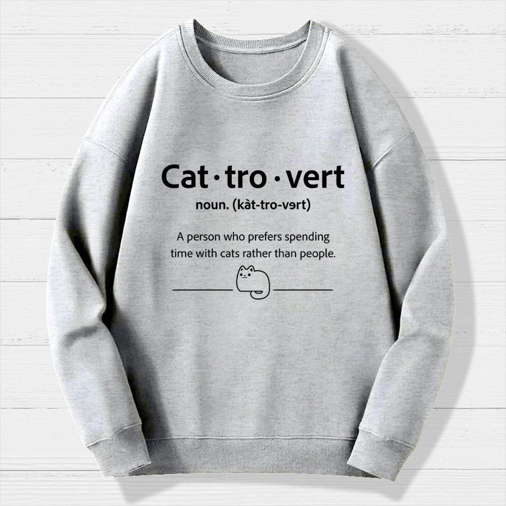 Cat-Tro-Vert Geek Cotton Sweatshirt