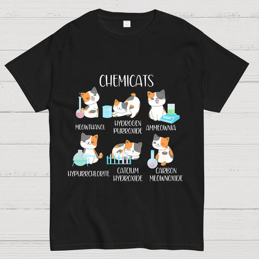 Chemistry Cats Science Geeky T-Shirt