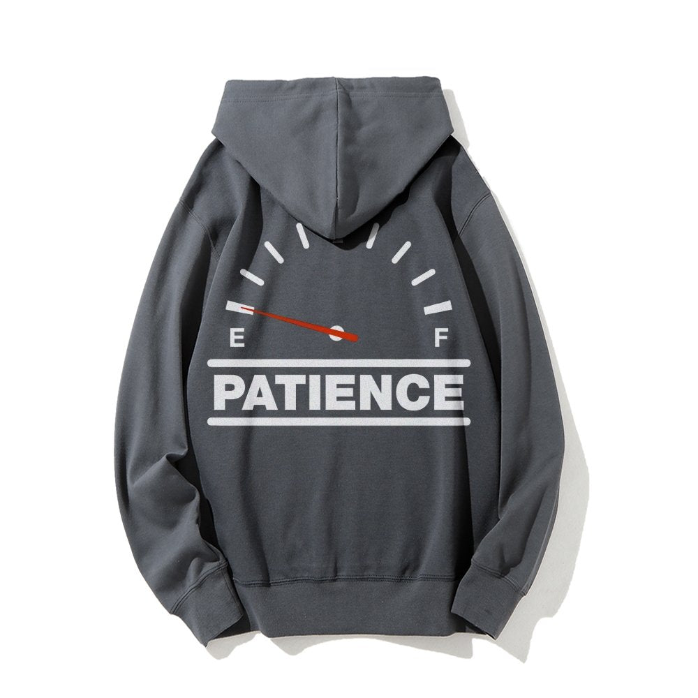 funny patience Printed Back Unisex Cotton Hoodie