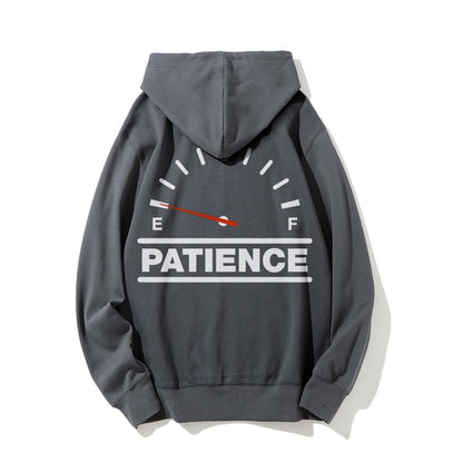 funny patience Printed Back Unisex Cotton Hoodie