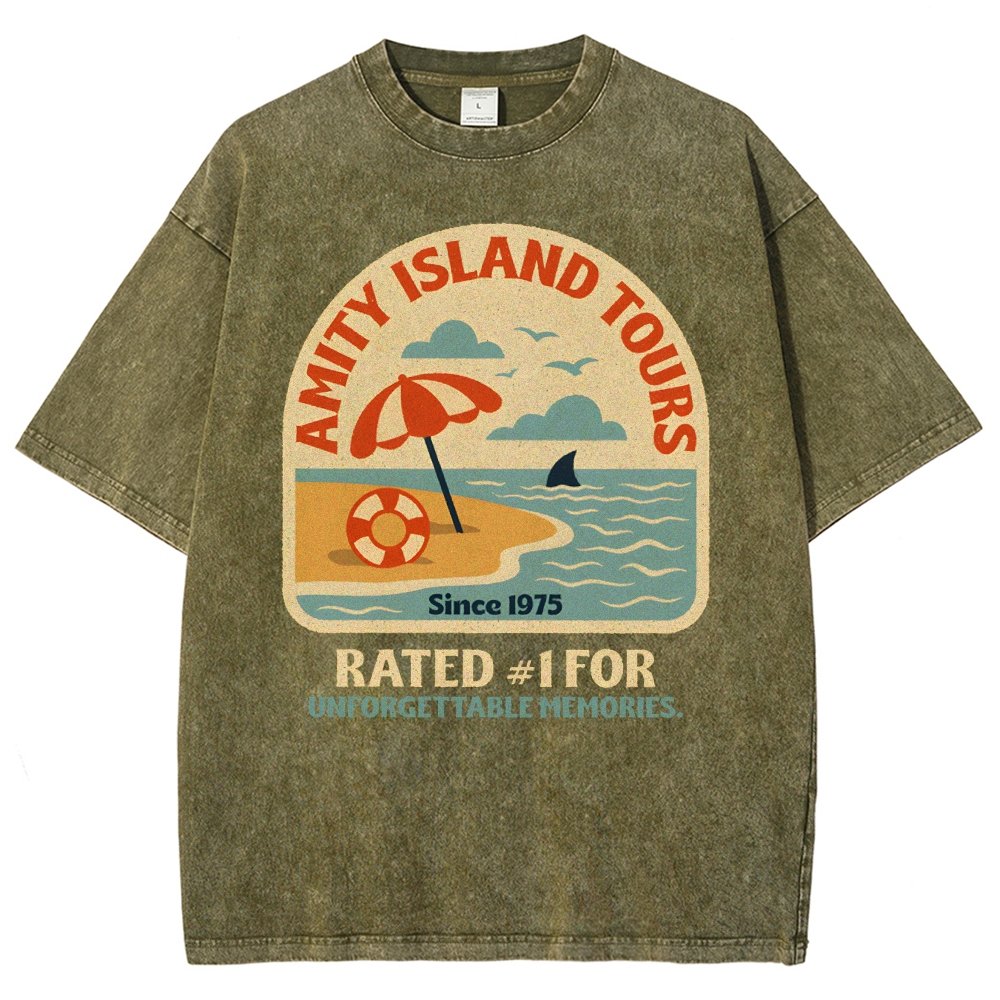 Seaside Tours Vintage Distressed T-shirt
