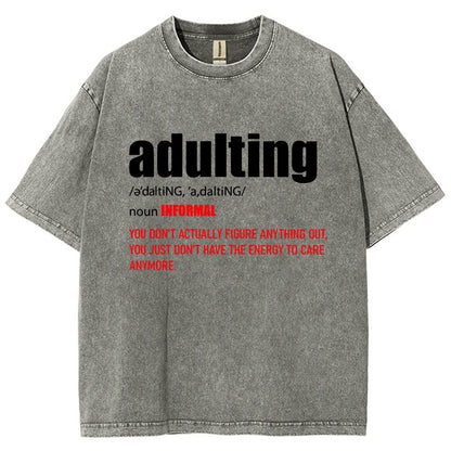 ADULTING Vintage Distressed T-shirt