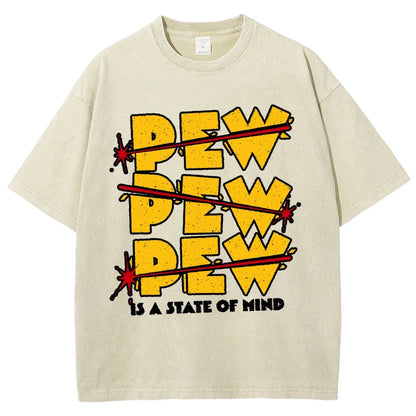 PEW PEW PEW Vintage Distressed T-shirt