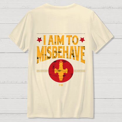 I Aim To Misbehave  Back Printing Geek T-Shirt