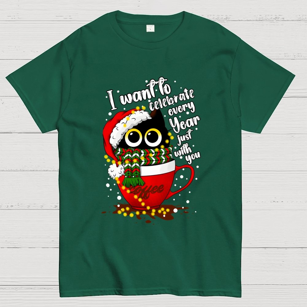 Christmas Cat Geek T-Shirt