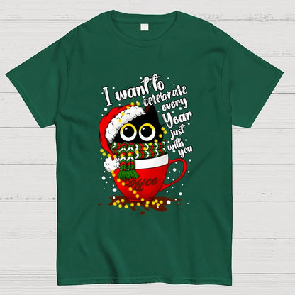 Christmas Cat Geek T-Shirt