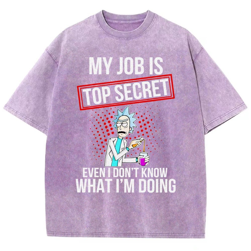 My Job Istop Secret Vintage Distressed T-shirt