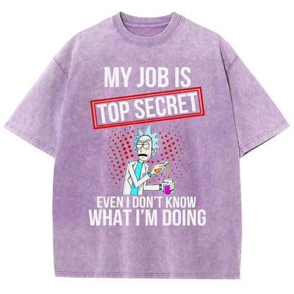My Job Istop Secret Vintage Distressed T-shirt