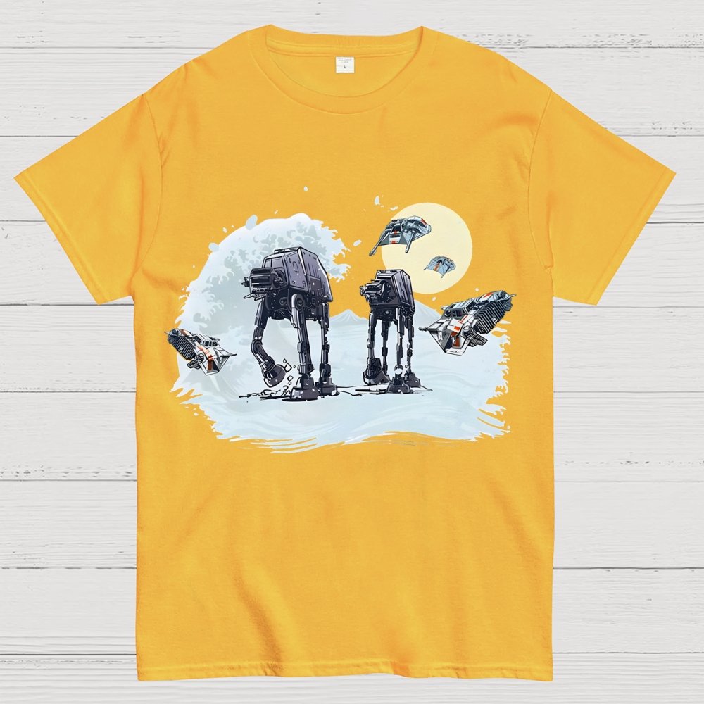The Great Wave of Snow Unisex Geek T-Shirt