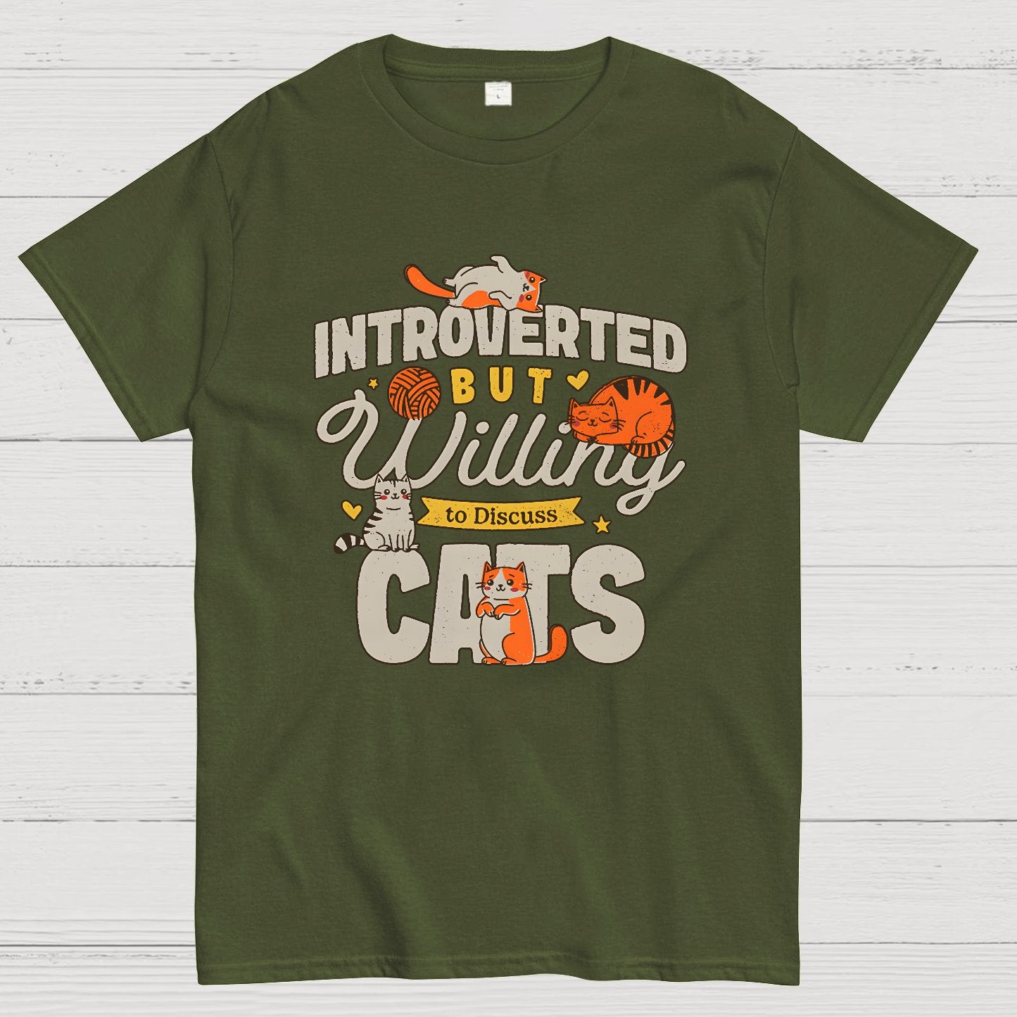 Willing to Discuss Cats Geek T-Shirt