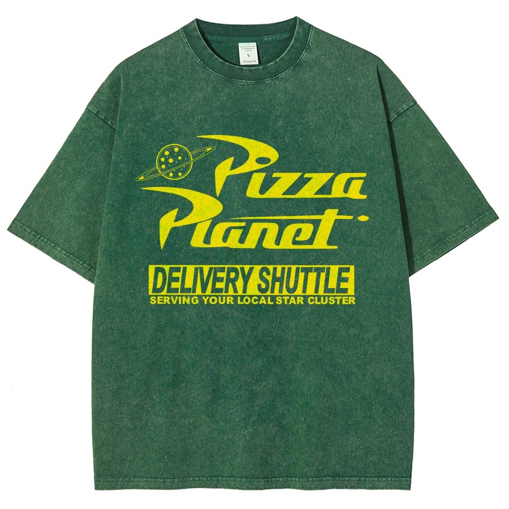 Cosmic Pizza Delivery Vintage Distressed T-shirt