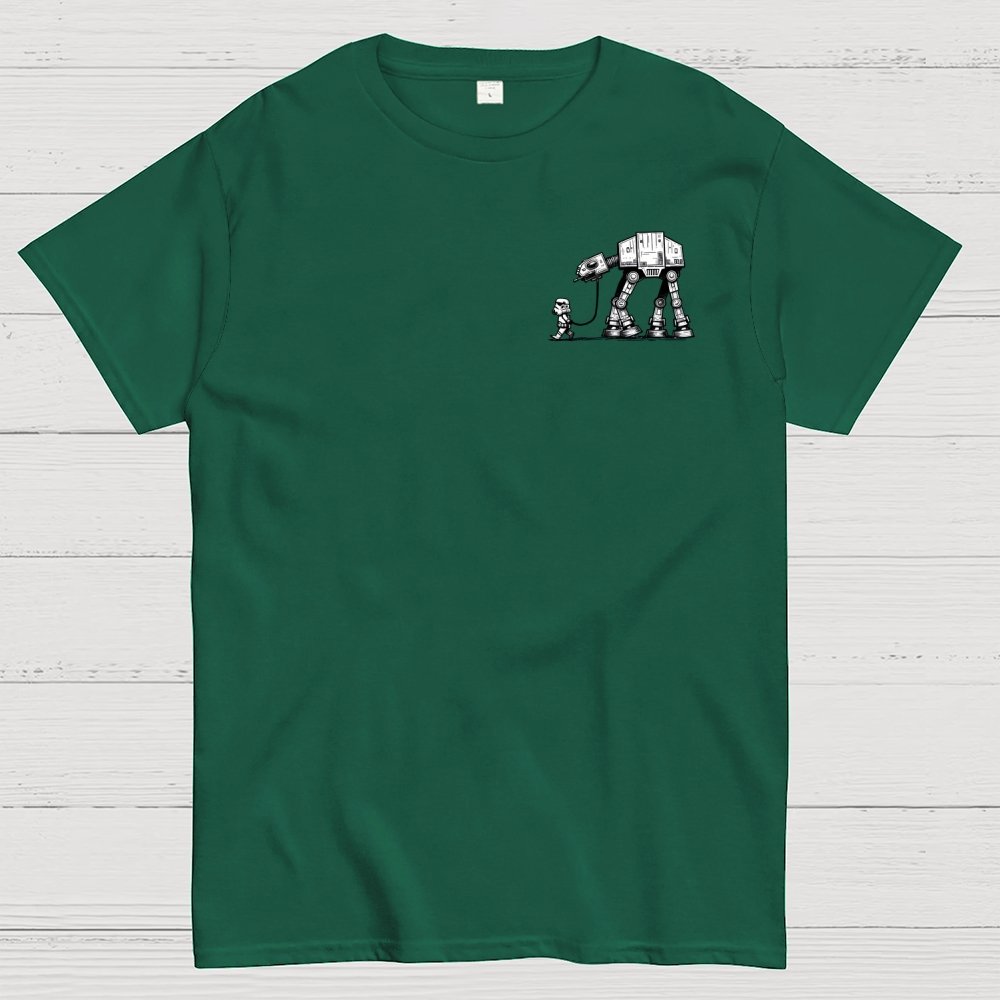 Galactic Robot Dog-Planetary Battles Front And Back Printing Geek T-Shirt