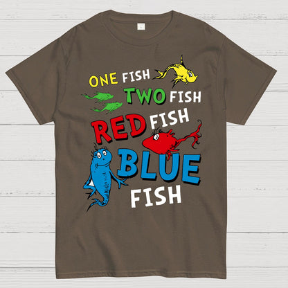One Fish Two Fish,Reading Day Nerd Geek T-Shirt