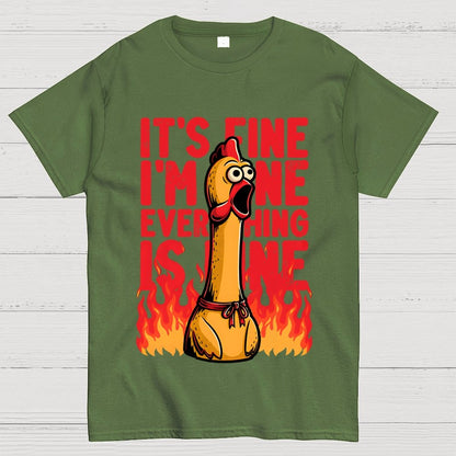 Chicken Fine Burn Geek T-Shirt