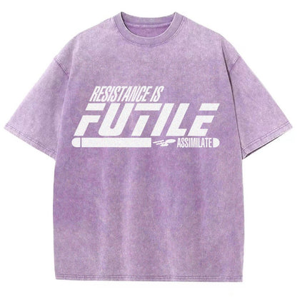 Resistance is Futile Vintage Distressed T-shirt