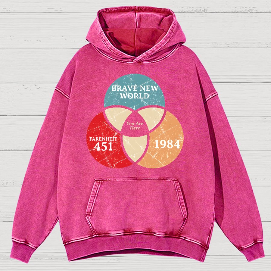 You Are Here Vintage Distressed Hoodie