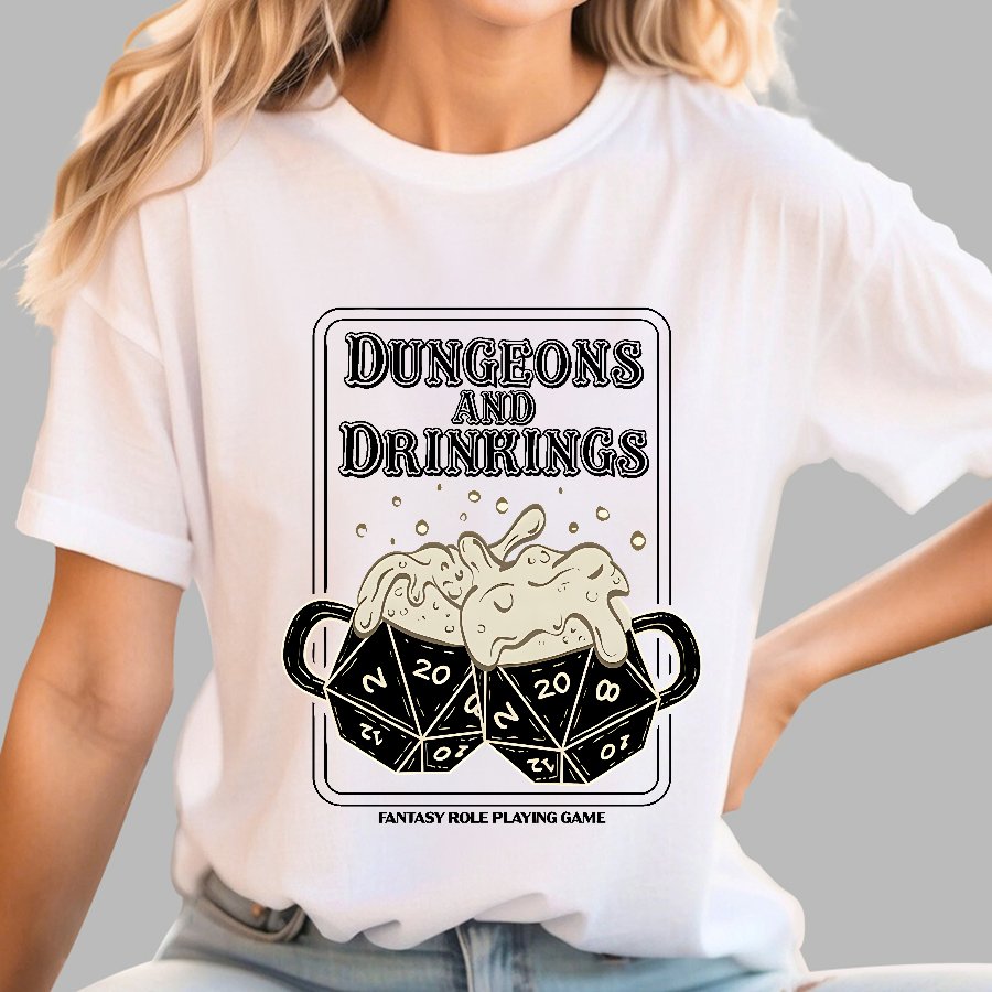 Dungeons and Drinkings Geek T-Shirt