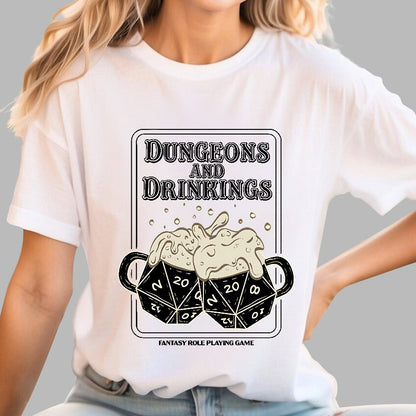 Dungeons and Drinkings Geek T-Shirt
