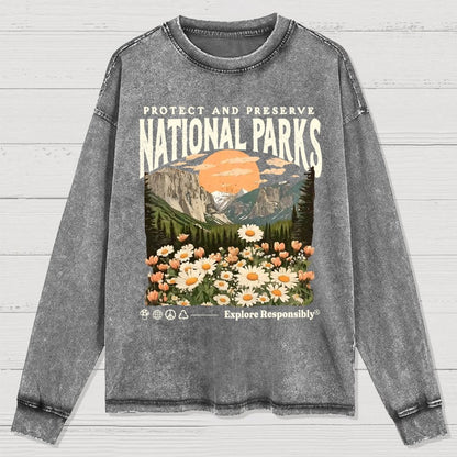 National Parks Washed Long Sleeve Tee