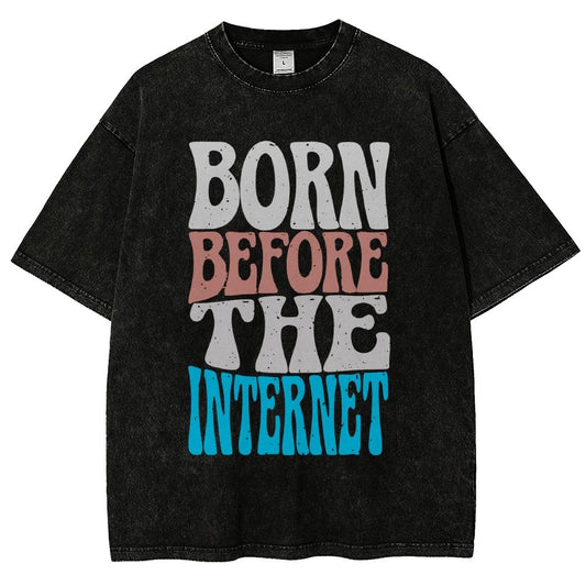 Born Before the Internet Vintage Distressed T-shirt