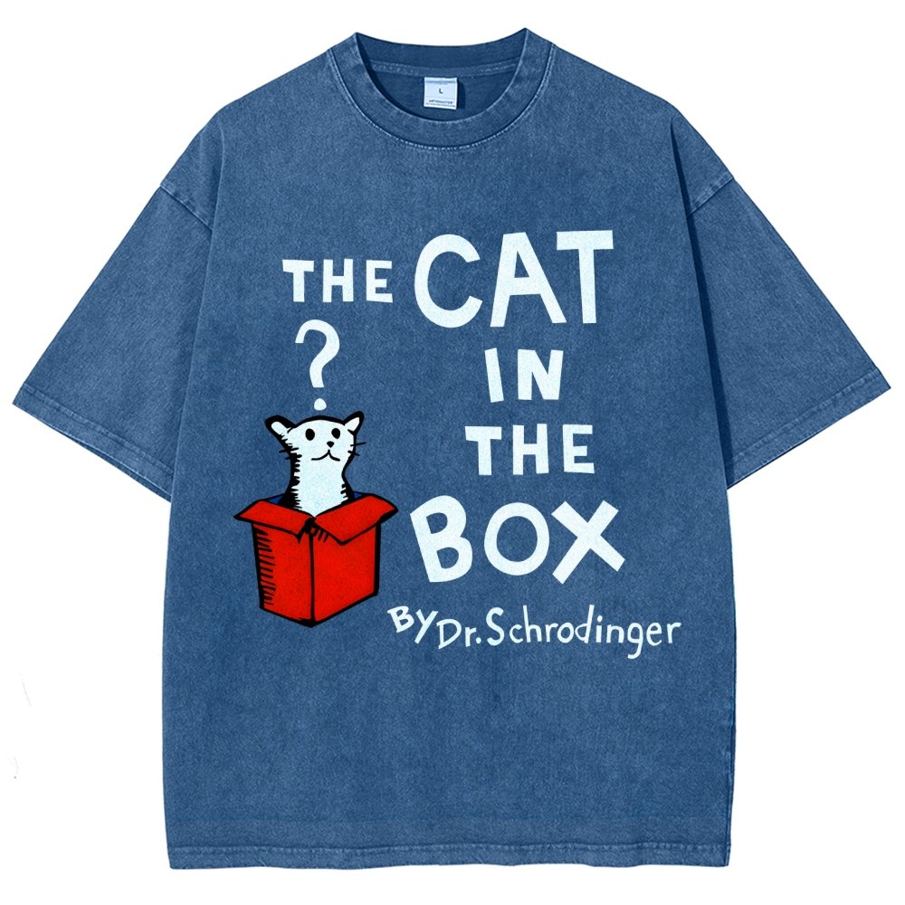 The Cat in the Box Vintage Distressed T-shirt