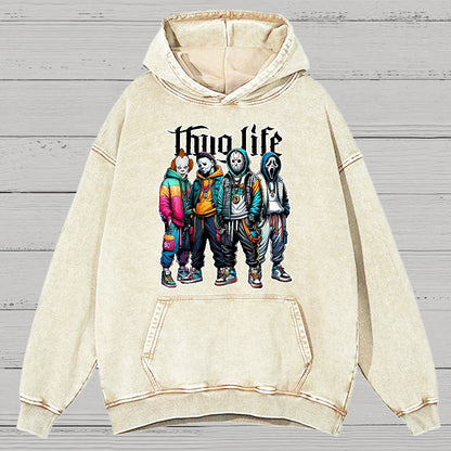 Horror Character Halloween Vintage Distressed Hoodie