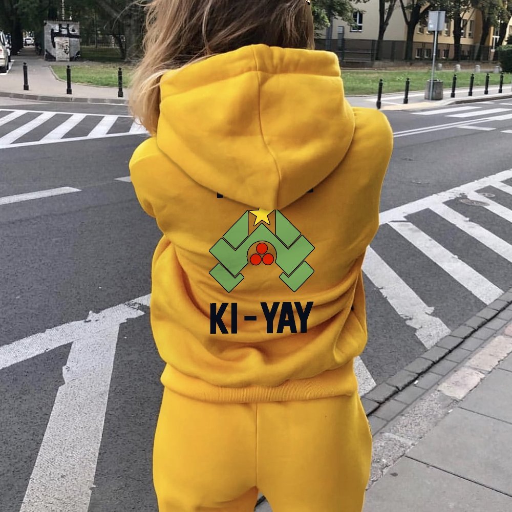 YIPPEE KI-YAY Printed Back Unisex Cotton Hoodie