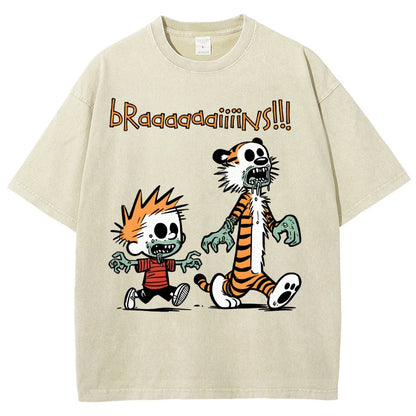 Braaaaaaiiiins!!! Vintage Distressed T-shirt