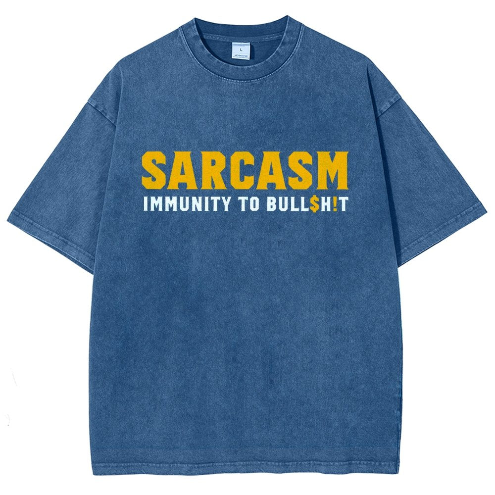 Sarcasm Immunity To Bull$H!T Vintage Distressed T-shirt
