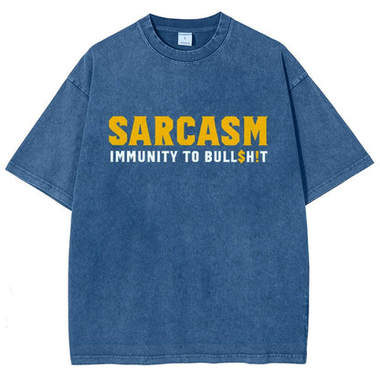 Sarcasm Immunity To Bull$H!T Vintage Distressed T-shirt