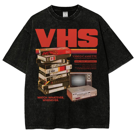 Vintage VHS Tapes  Vintage Distressed T-shirt