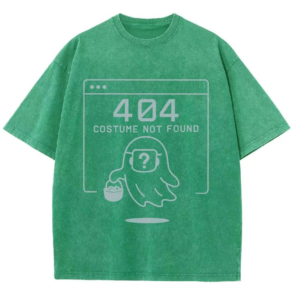 404 Costume Not Found  Funny Tech Halloween Vintage Distressed T-shirt