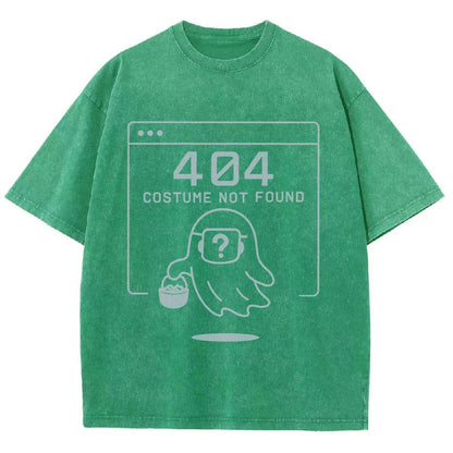 404 Costume Not Found  Funny Tech Halloween Vintage Distressed T-shirt