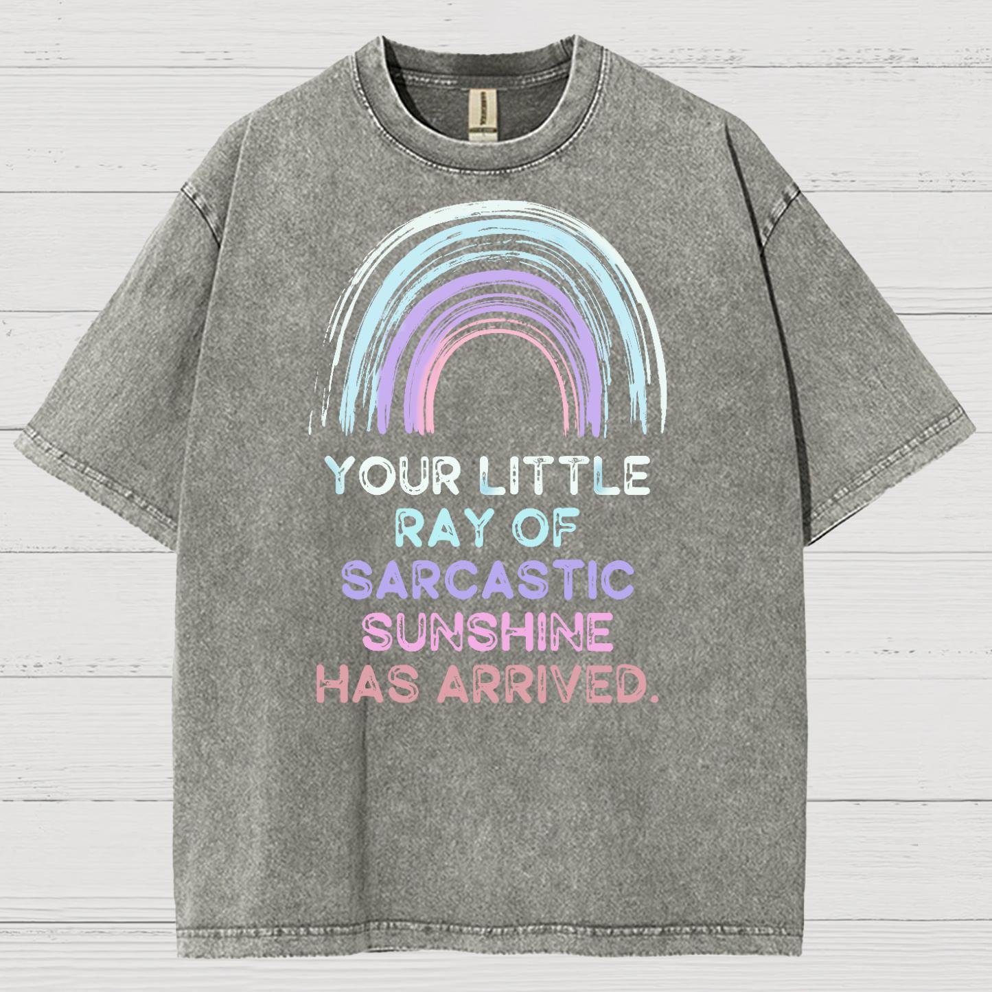 Your Little Ray of Sarcastic Sunshine Has Arrived  Vintage Distressed T-shirt