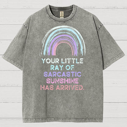 Your Little Ray of Sarcastic Sunshine Has Arrived  Vintage Distressed T-shirt