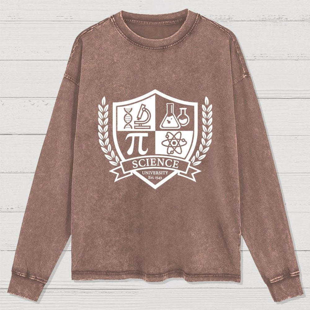 Science University Washed Long Sleeve Tee