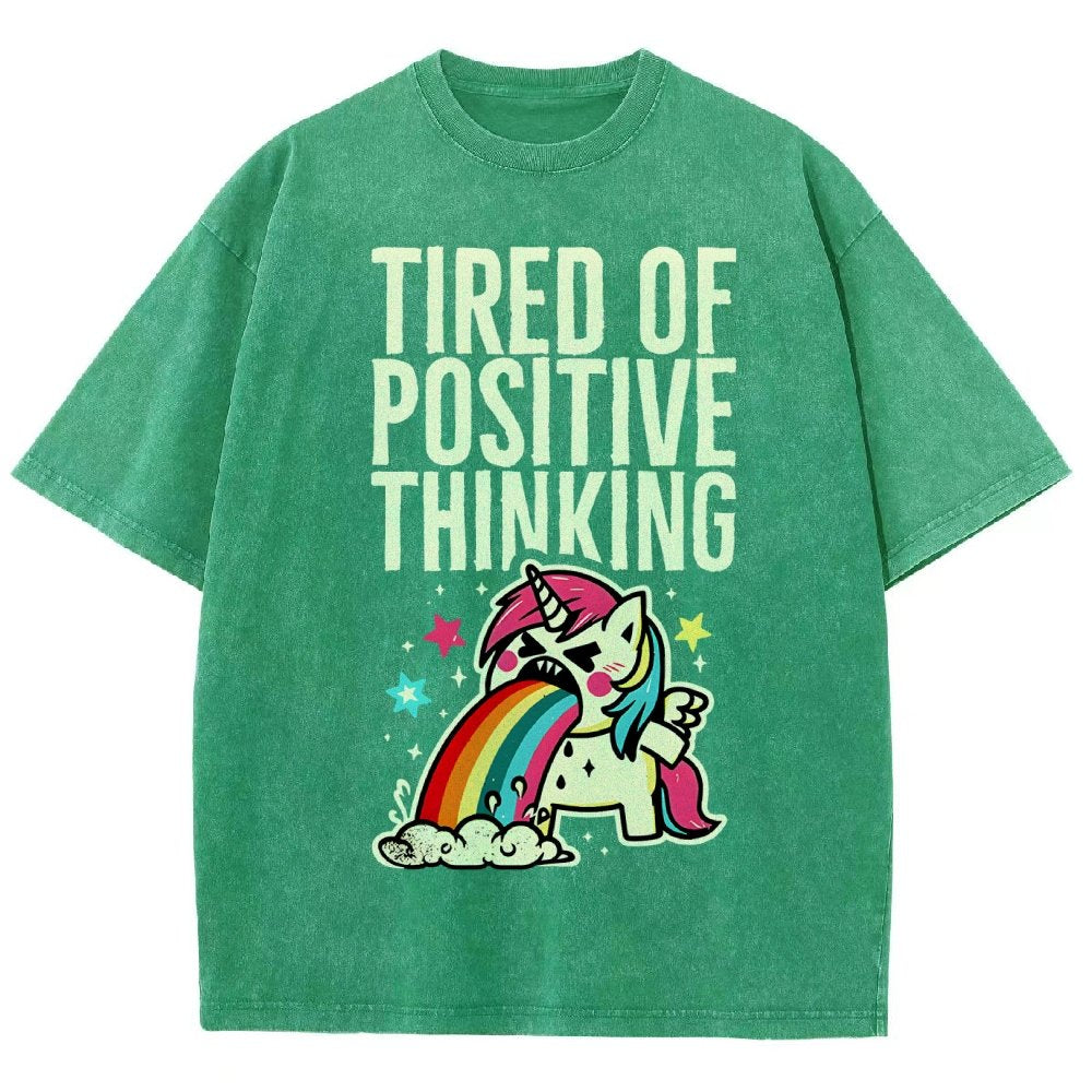 Tired of Positive Thinking Vintage Distressed T-shirt