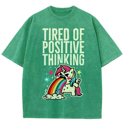 Tired of Positive Thinking Vintage Distressed T-shirt