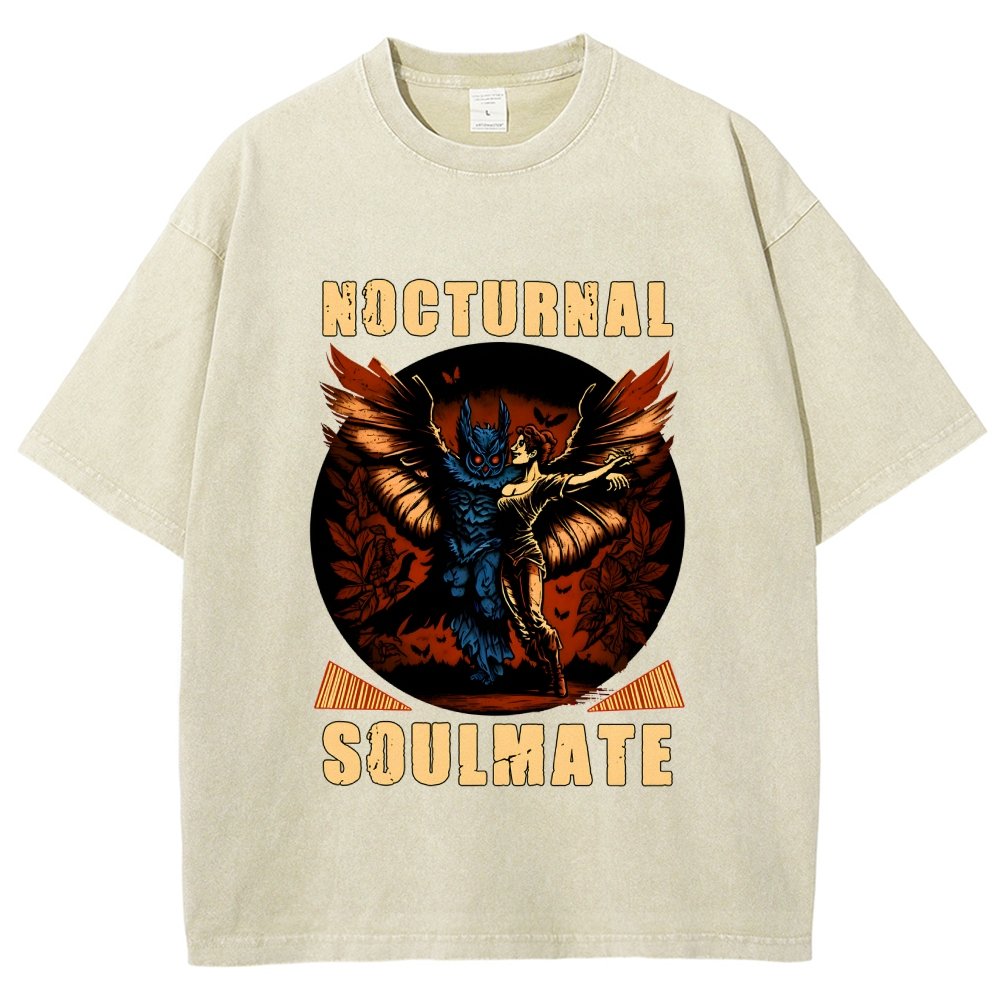 Mothman nocturnal soulmate Vintage Distressed T-shirt