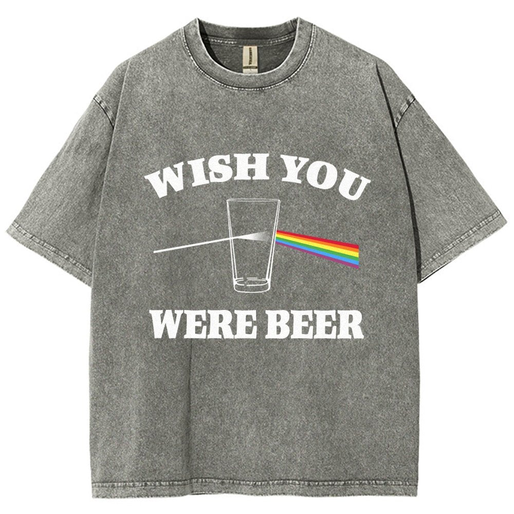 Wish You Were Beer Vintage Distressed T-shirt